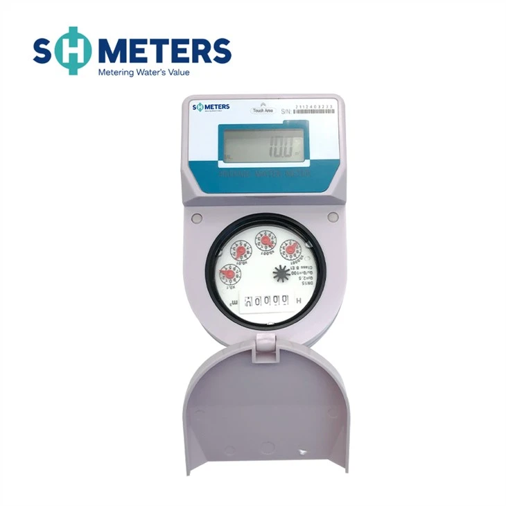 Brass Water Meter Body Prepaid Water Meter IC Card Smart Digital Prepaid Water Meter Dry Dial, Ball Valve